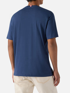 Arnott Baumwoll-T-Shirt in Blau mit St. Barth Sport Club-Aufdruck