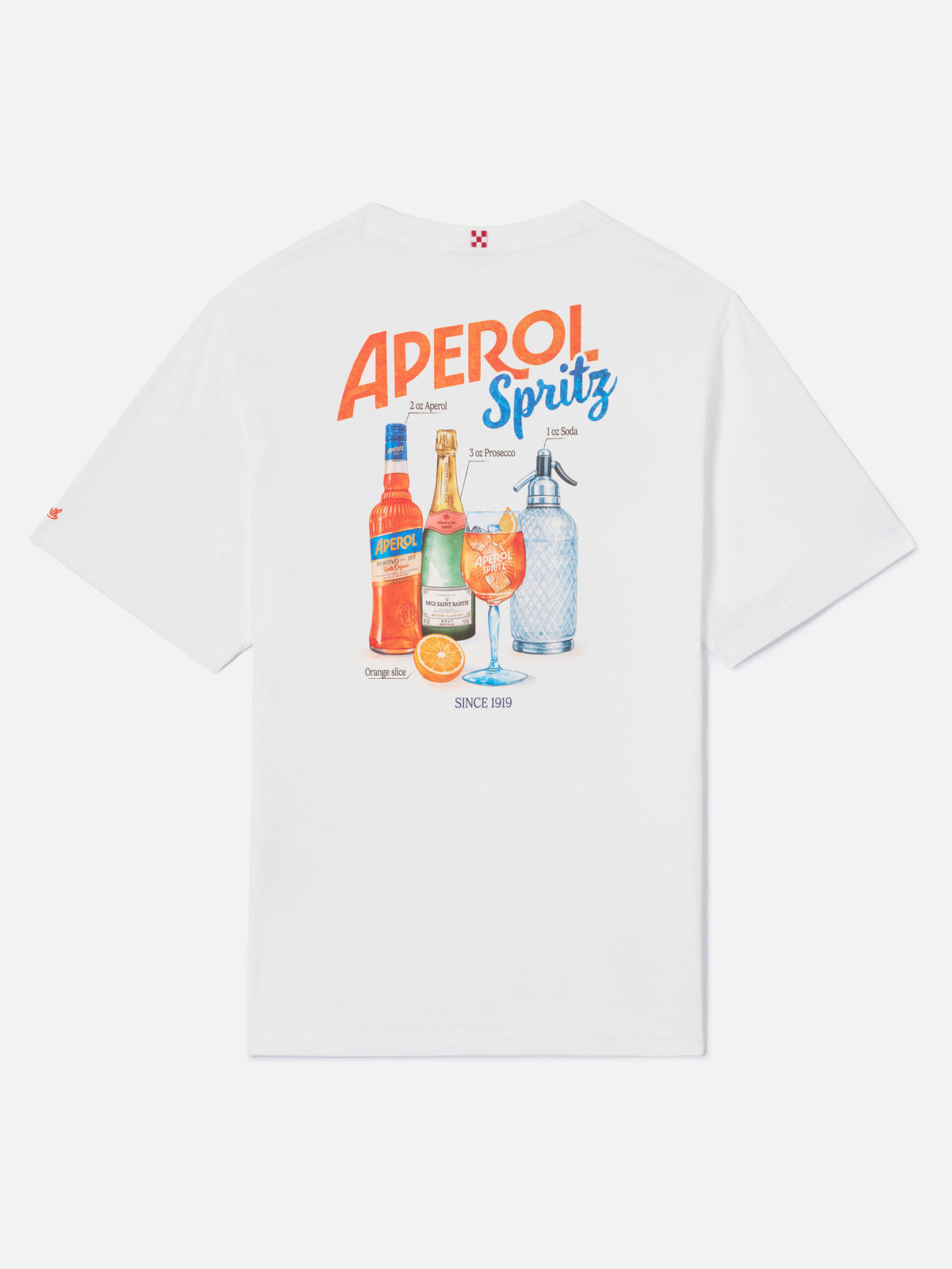 Camiseta de algodón color off white Arnott con estampado Aperol Spritz | Special edition 
