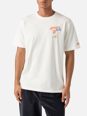 Camiseta de algodón color off white Arnott con estampado Aperol Spritz | Special edition 