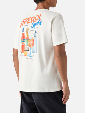 Camiseta de algodón color off white Arnott con estampado Aperol Spritz | Special edition 