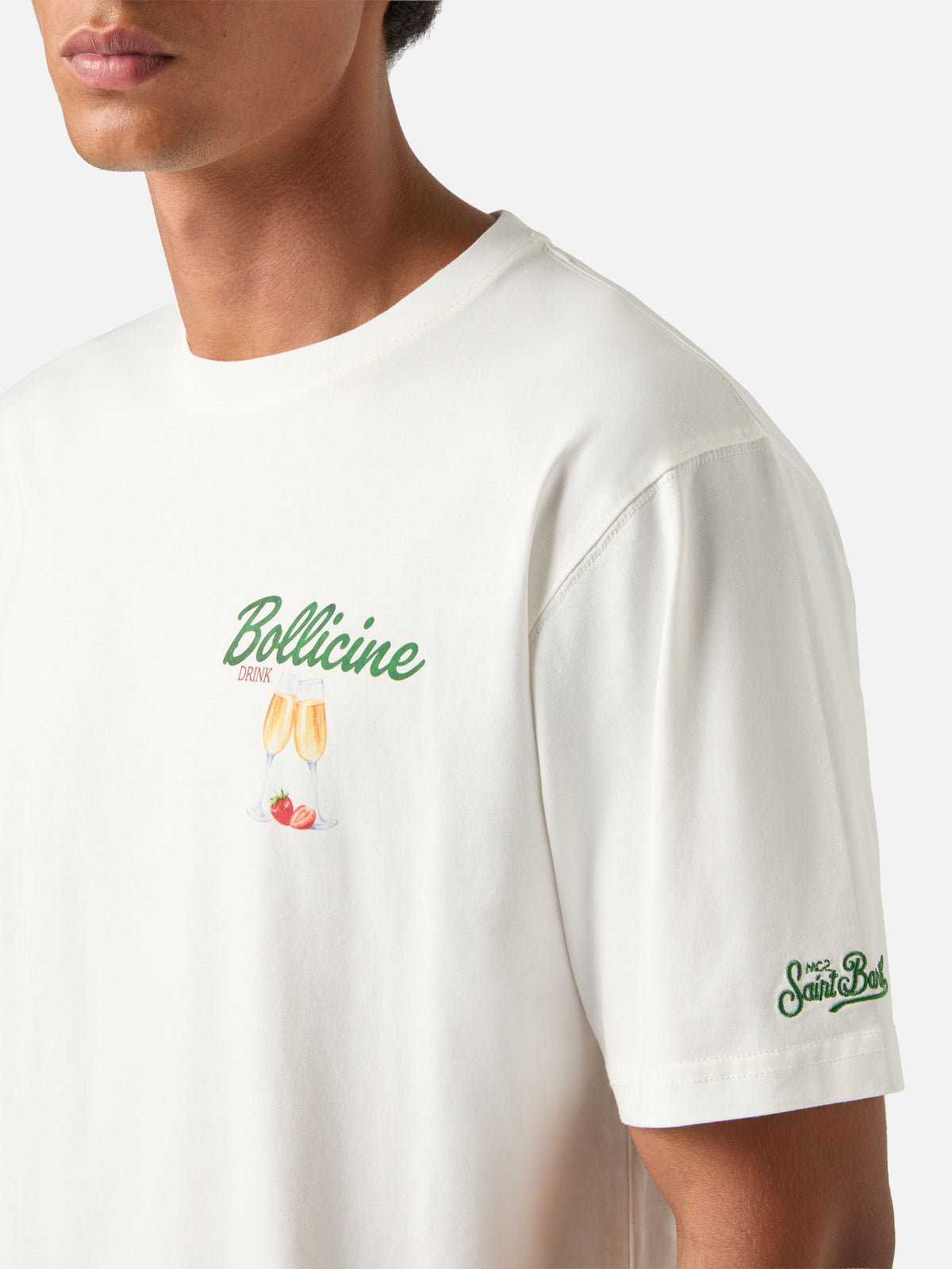 Camiseta de algodón Off white Arnott con estampado Bollicine 