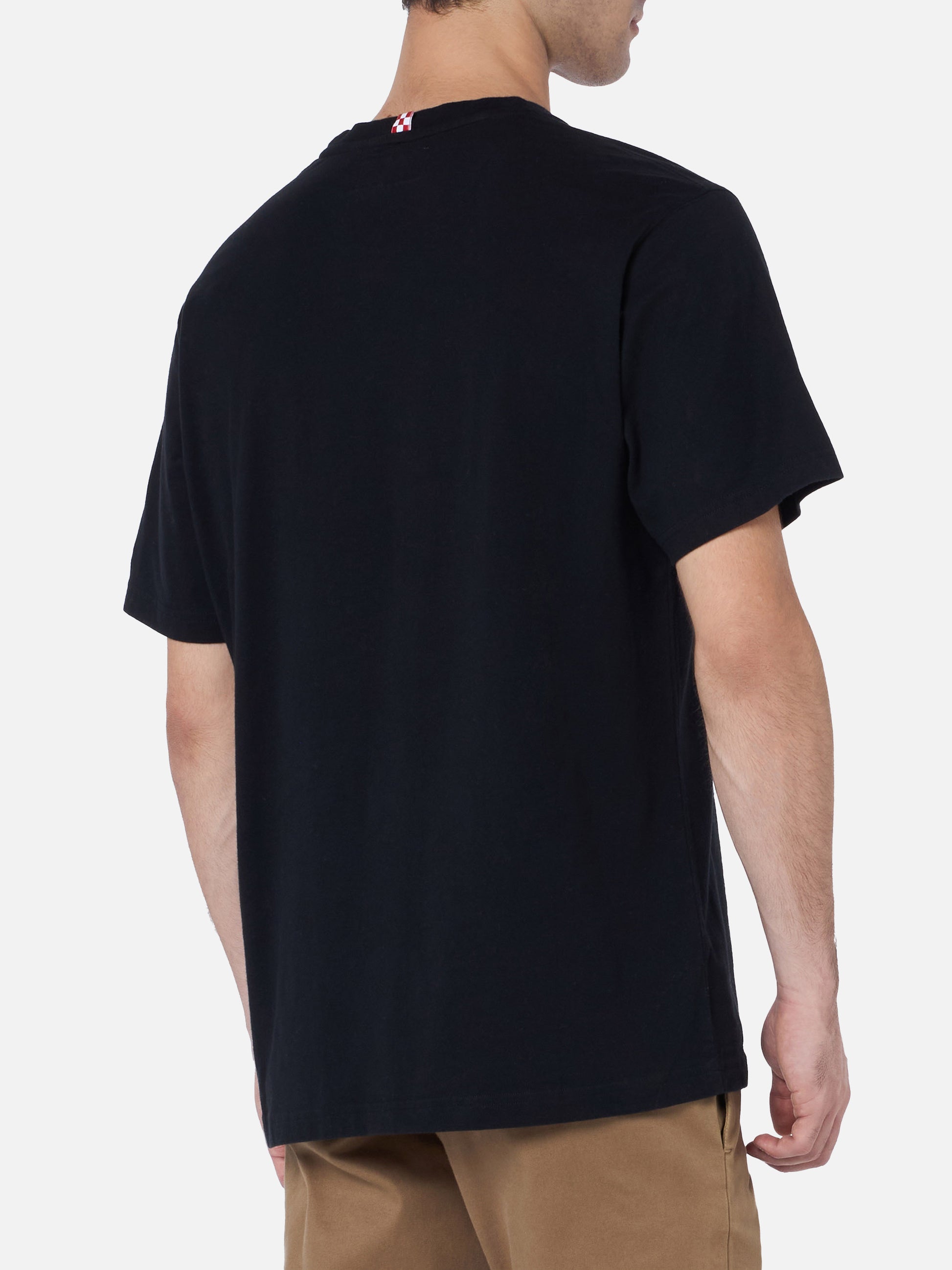 Man heavy cotton t-shirt Arnott with Barman embroidery - MC2 Saint Barth