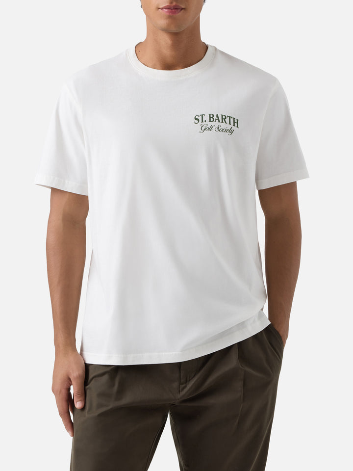 T-shirt Arnott blanc avec imprimé St. Barth Golf Society 