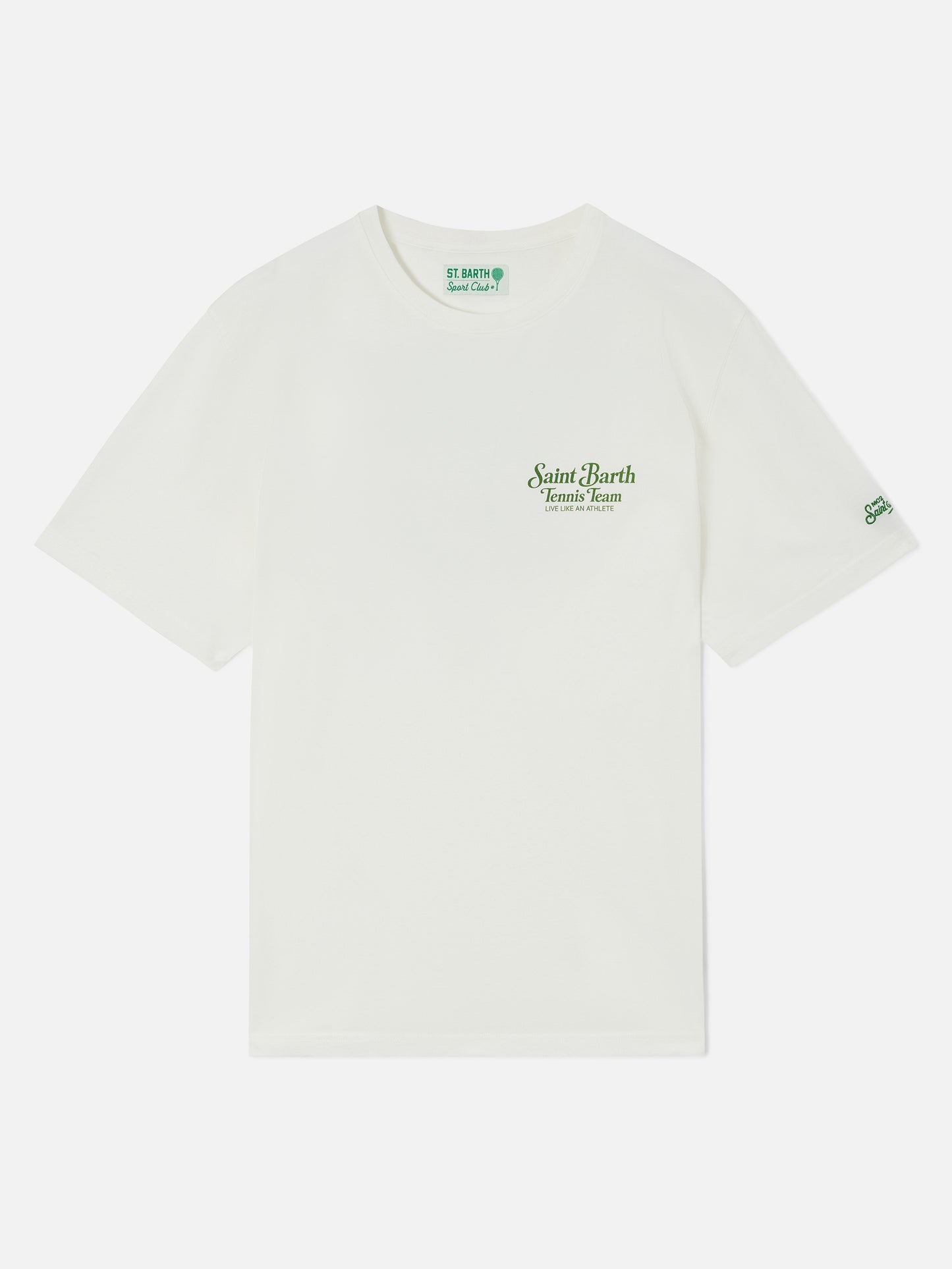 Arnott t-shirt in white with Saint Barth Tennis Team print