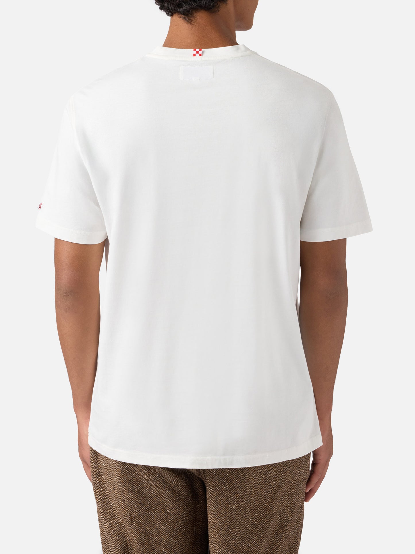 Camiseta Arnott de algodón en blanco con bordado Famolo Strano 