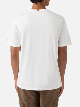 Camiseta Arnott de algodón en blanco con bordado Famolo Strano 