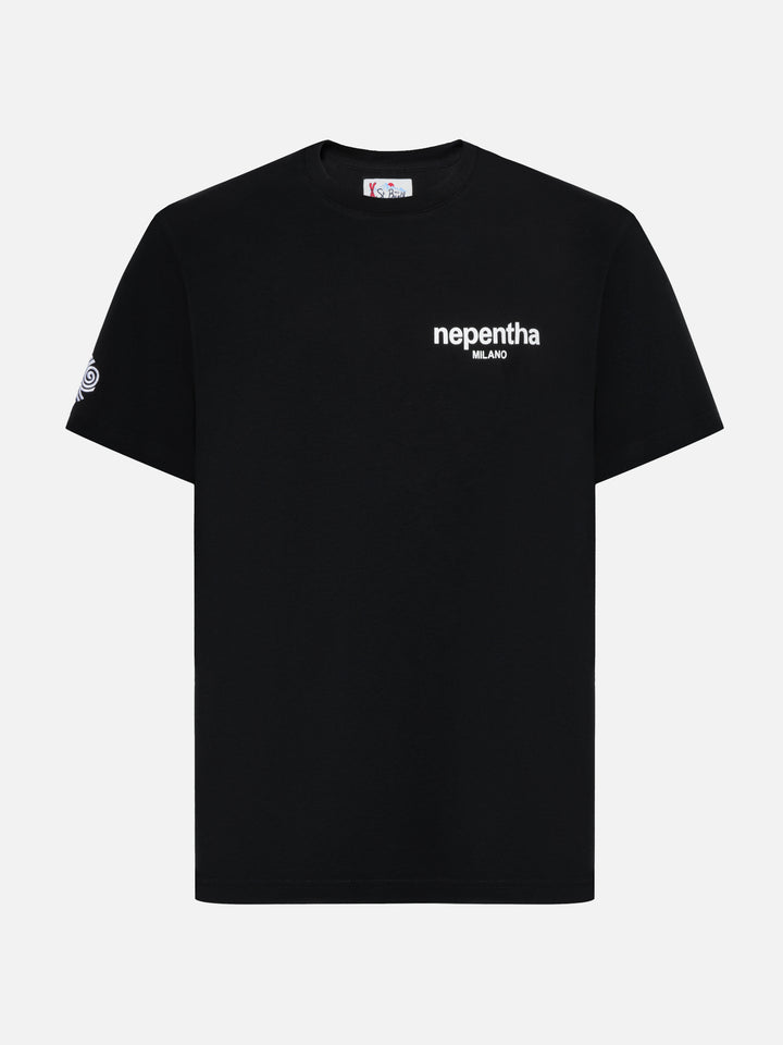 Arnott cotton T-shirt in black with Nephenta print | NEPENTHA SPECIAL EDITION