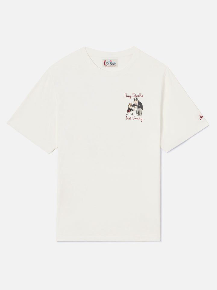 Camiseta de algodón Off white Arnott con bordado Buy Stocks Not Toys | Special edition 