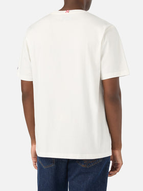 T-shirt off white in cotone Arnott con ricamo Grand Slam