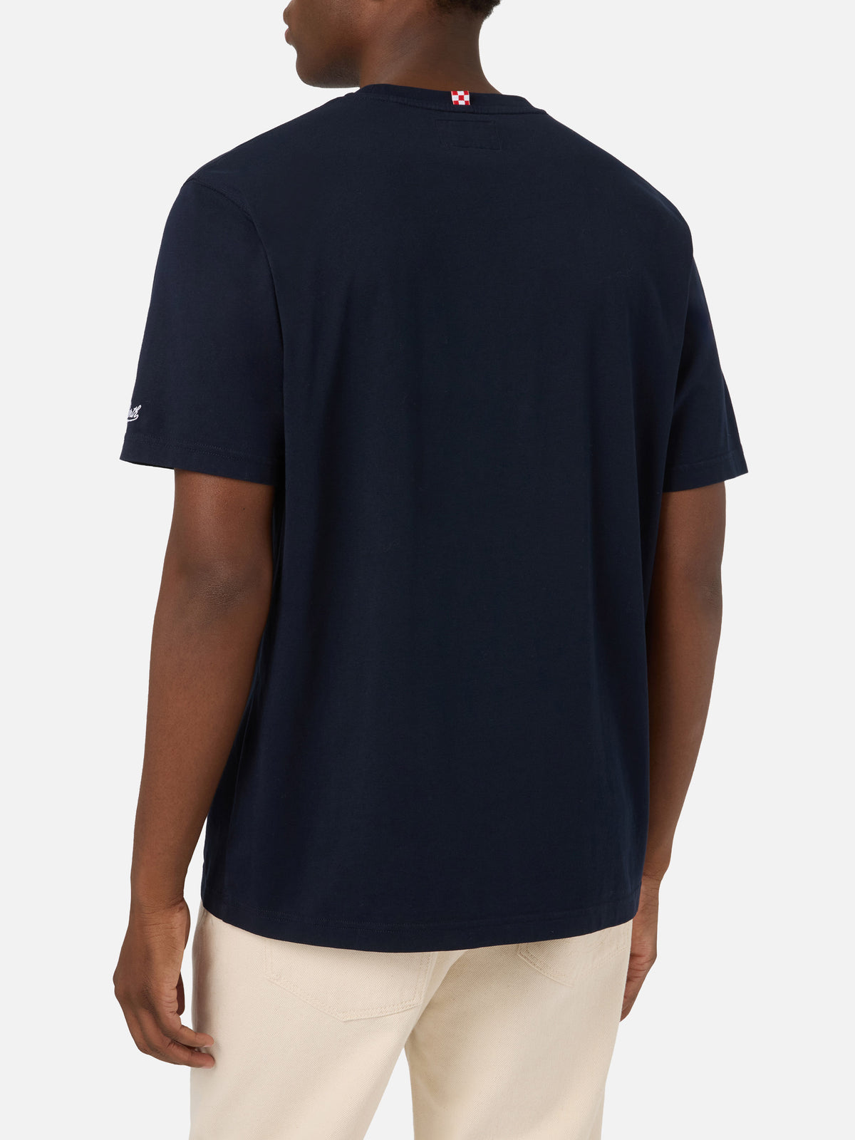 T-shirt Arnott blu navy in cotone con ricamo I Only Need Gin | Special edition