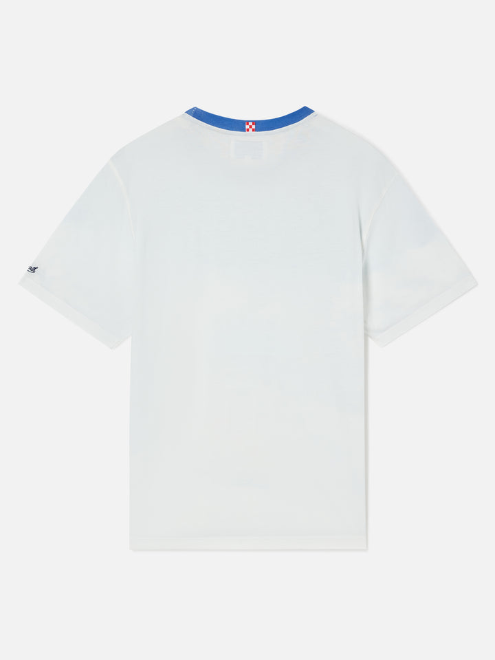 T-shirt en coton chaud blanc Arnott avec imprimé all-over | Special edition 