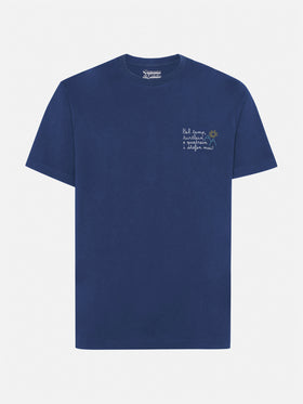 T-shirt Arnott Warm in cotone invernale blu con ricamo Bel temp… | VACANZE DI NATALE SPECIAL EDITION
