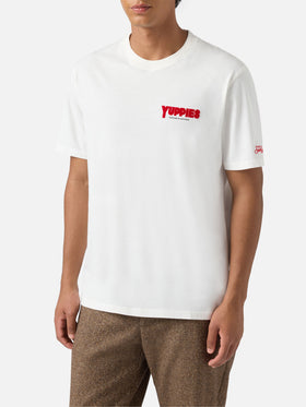 Arnott Warm Winter-Baumwoll-T-Shirt in Weiß mit Yuppies-Print | YUPPIES SONDEREDITION