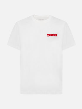 Arnott Warm Winter-Baumwoll-T-Shirt in Weiß mit Yuppies-Print | YUPPIES SONDEREDITION