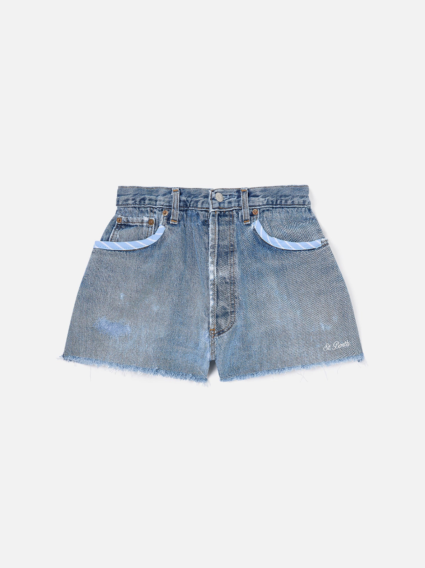 Arizona-Jeansshorts mit gestreiften Details 