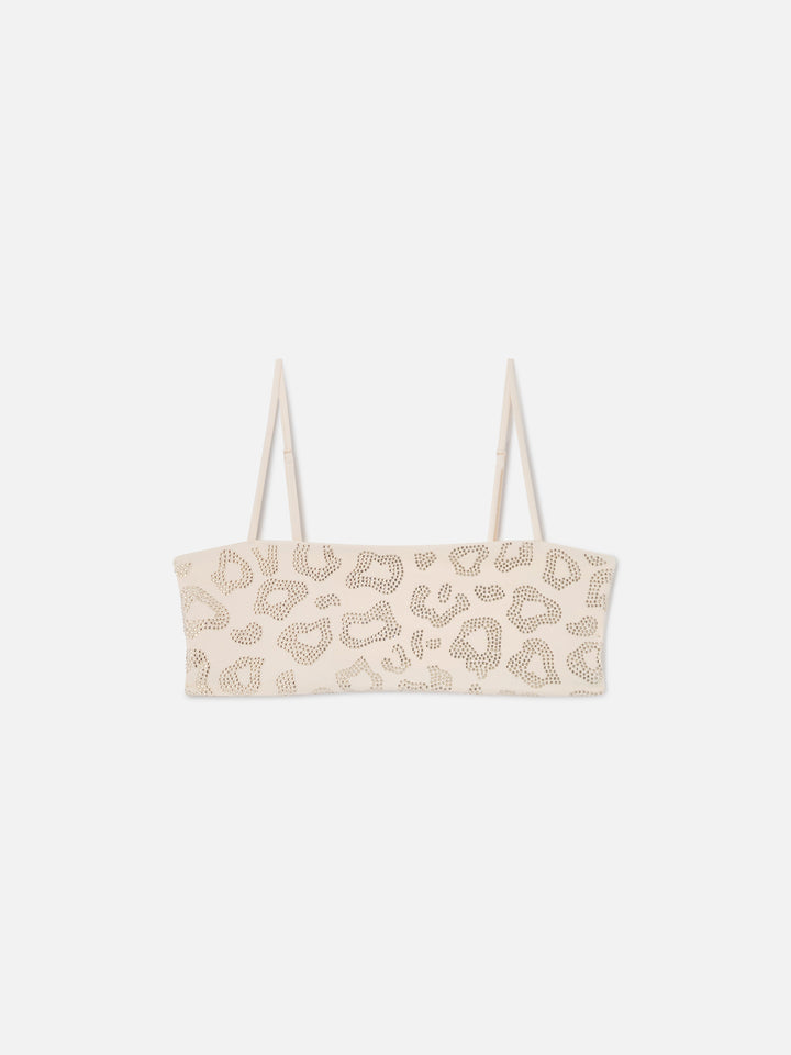 Athena Animalier-Bandeau-Bikinioberteil mit Strasssteinen 