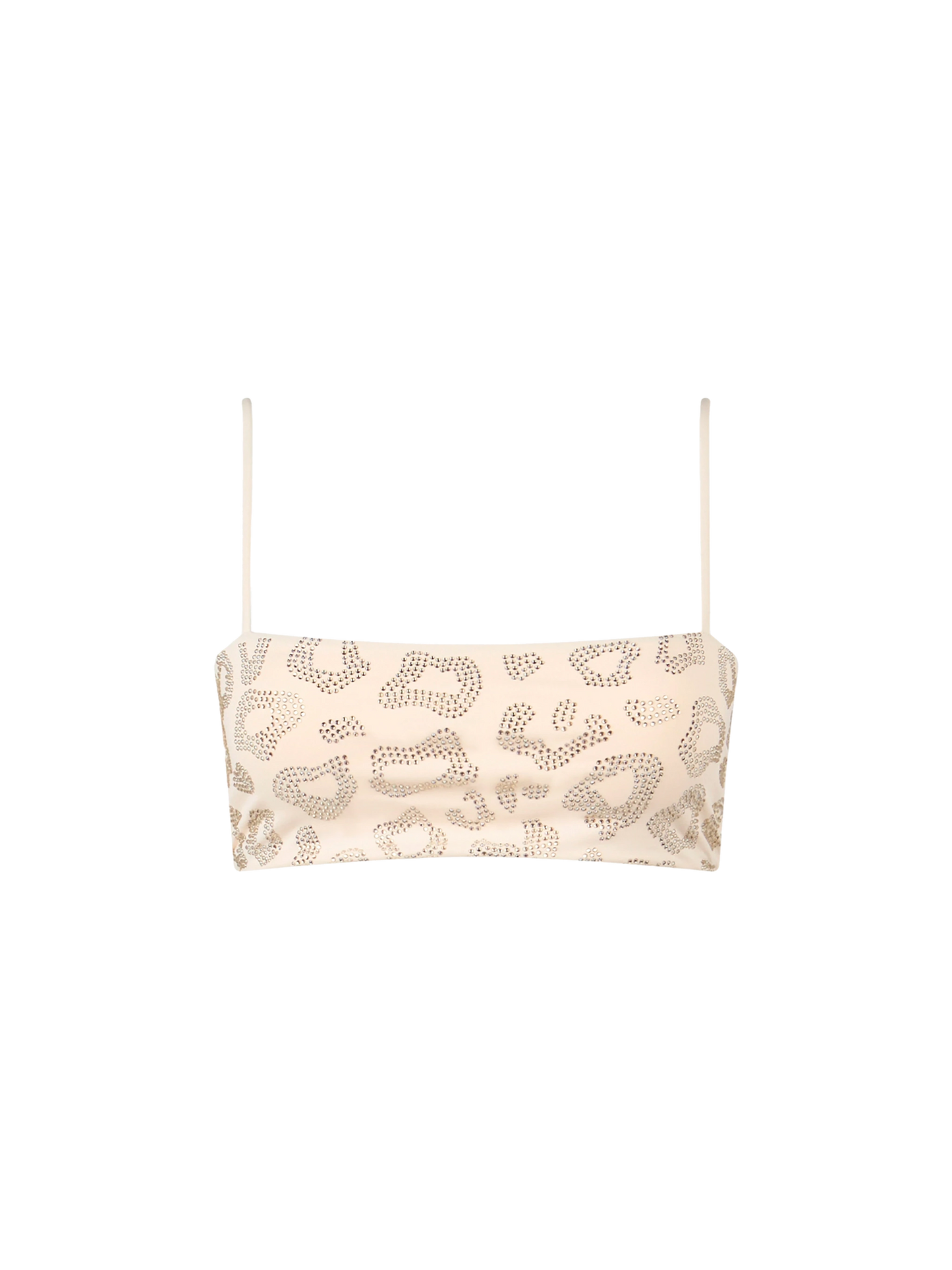 Woman animalier bandeau top swimsuit Athena with rhinestones - MC2 Saint Barth