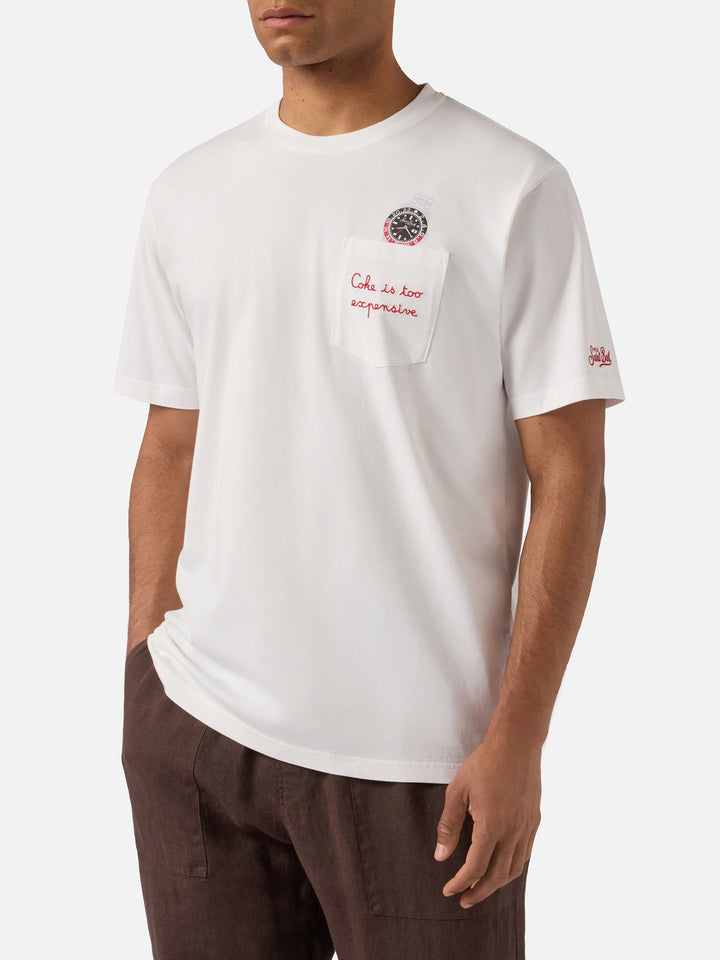 Tshirt in cotone Austin con ricamo e stampa orologio