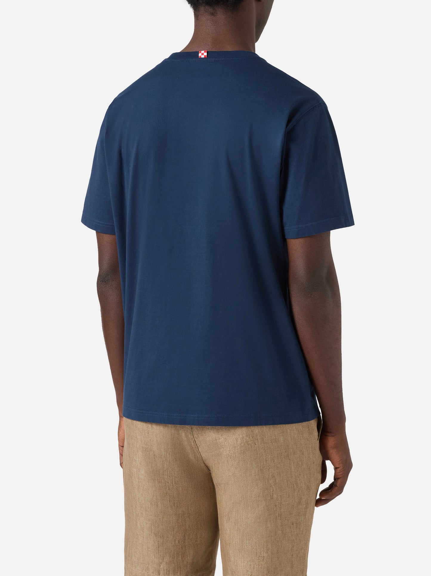 T-shirt Austin bleue avec montre et broderie Non Voglio Mica La Luna 