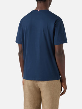 T-shirt Austin bleue avec montre et broderie Non Voglio Mica La Luna 