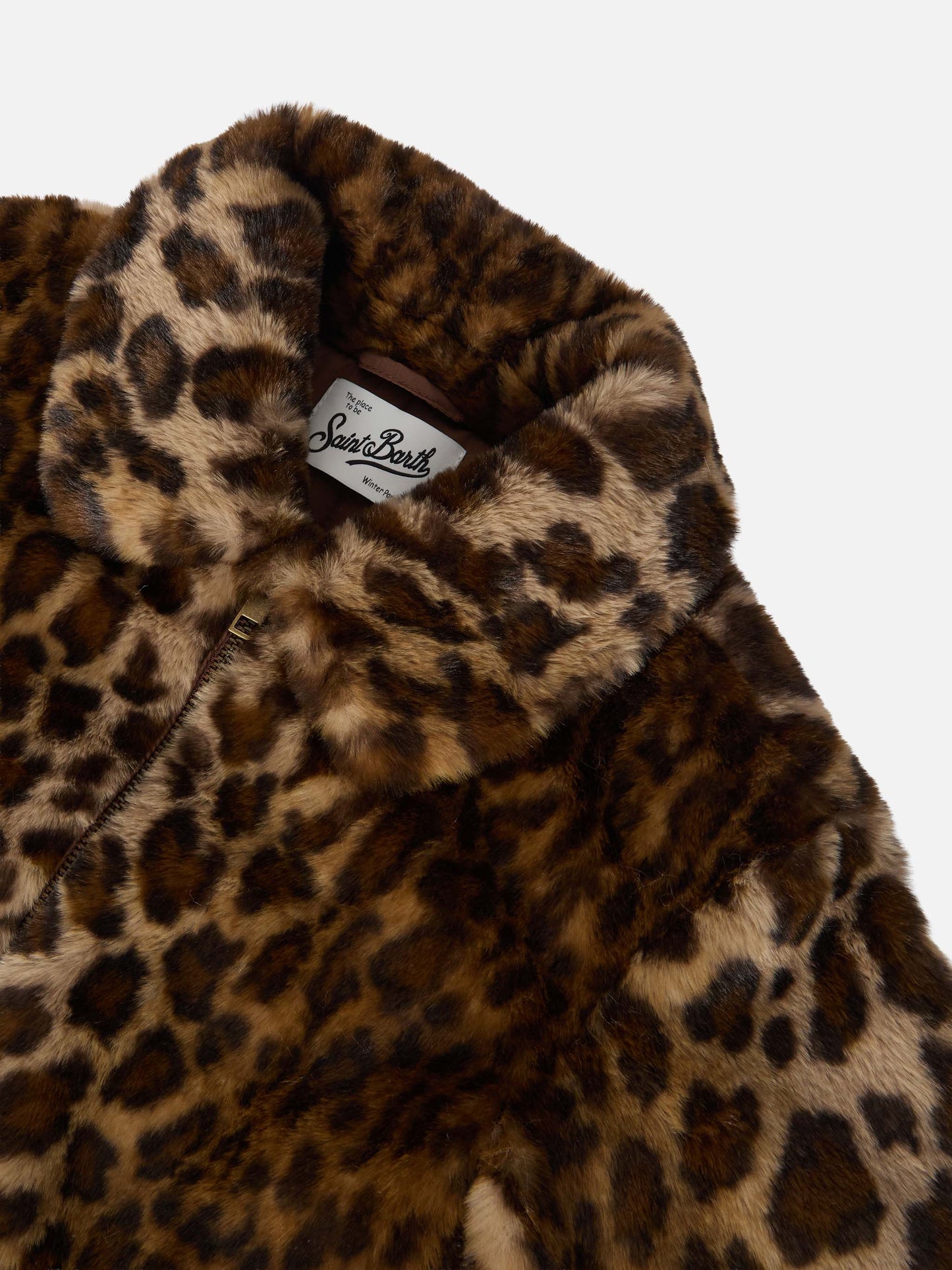 Aveline Kunstpelzjacke mit Leopardenmuster