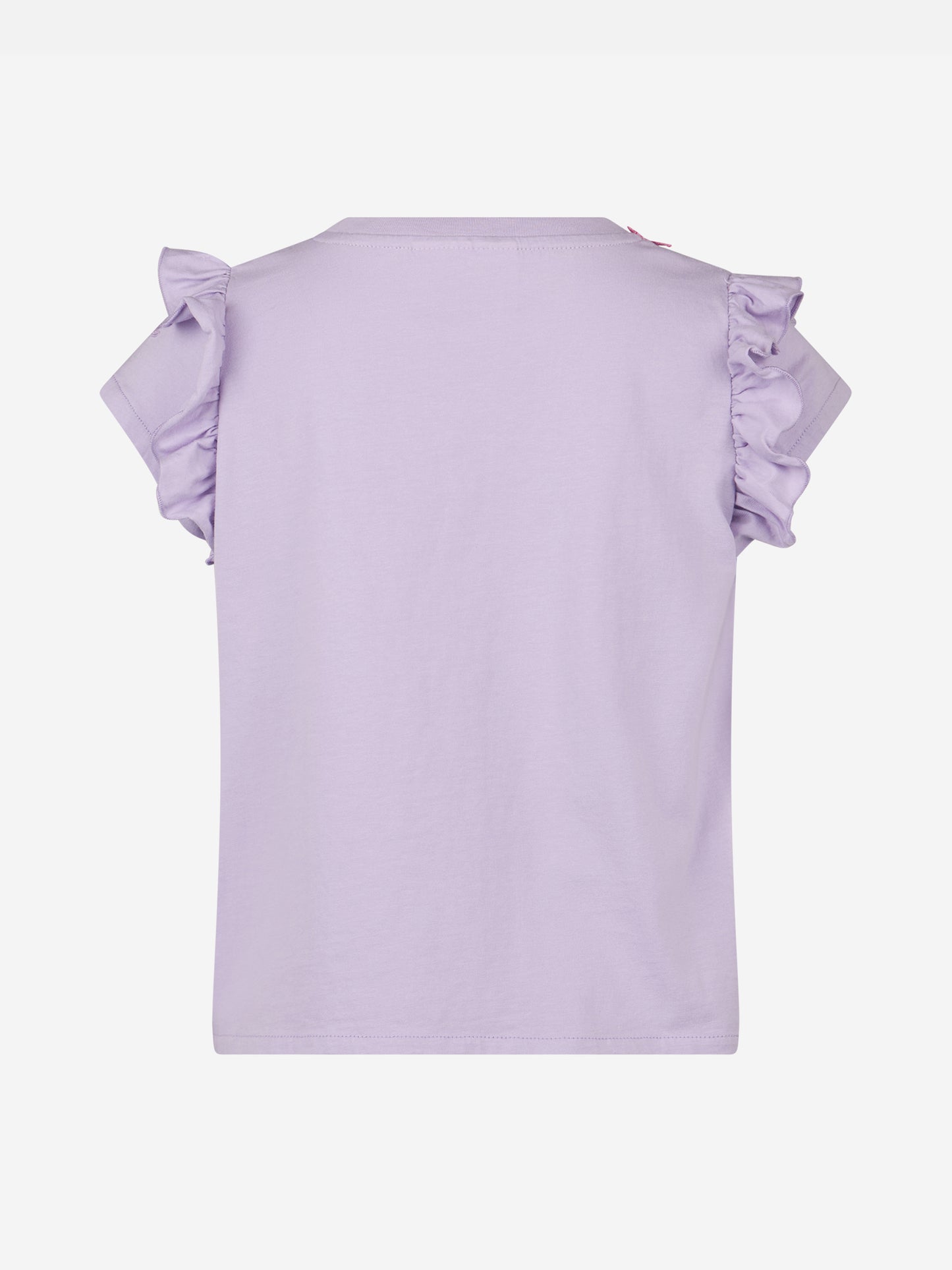 Girl cotton t-shirt with flounce and embroidery - MC2 Saint Barth
