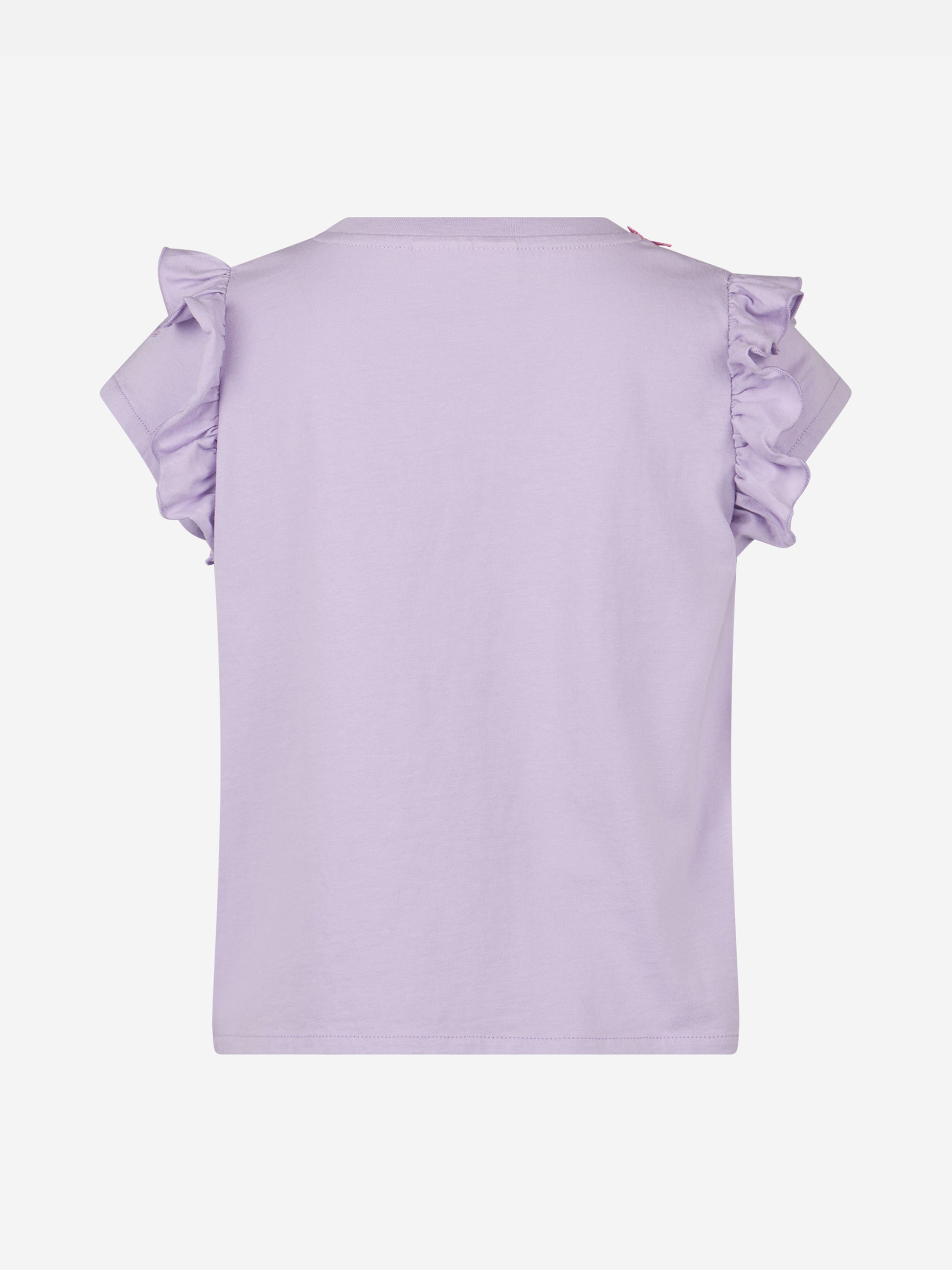 Girl cotton t-shirt with flounce and embroidery - MC2 Saint Barth