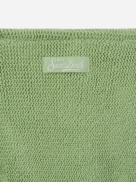 Baker crinkle lurex bikini in light mint