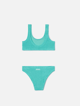 Baker crinkle bikini in water green