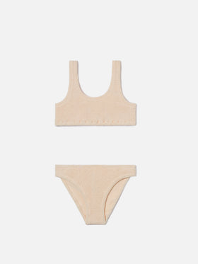 Bikini Baker in tessuto crinkle avorio