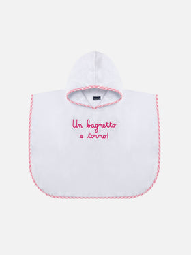 Cotton terry bathrobe with Un bagnetto e torno embroidery - MC2 Saint Barth