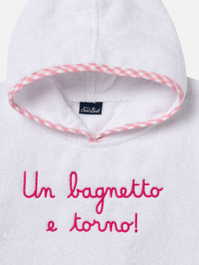 Cotton terry bathrobe with Un bagnetto e torno embroidery - MC2 Saint Barth