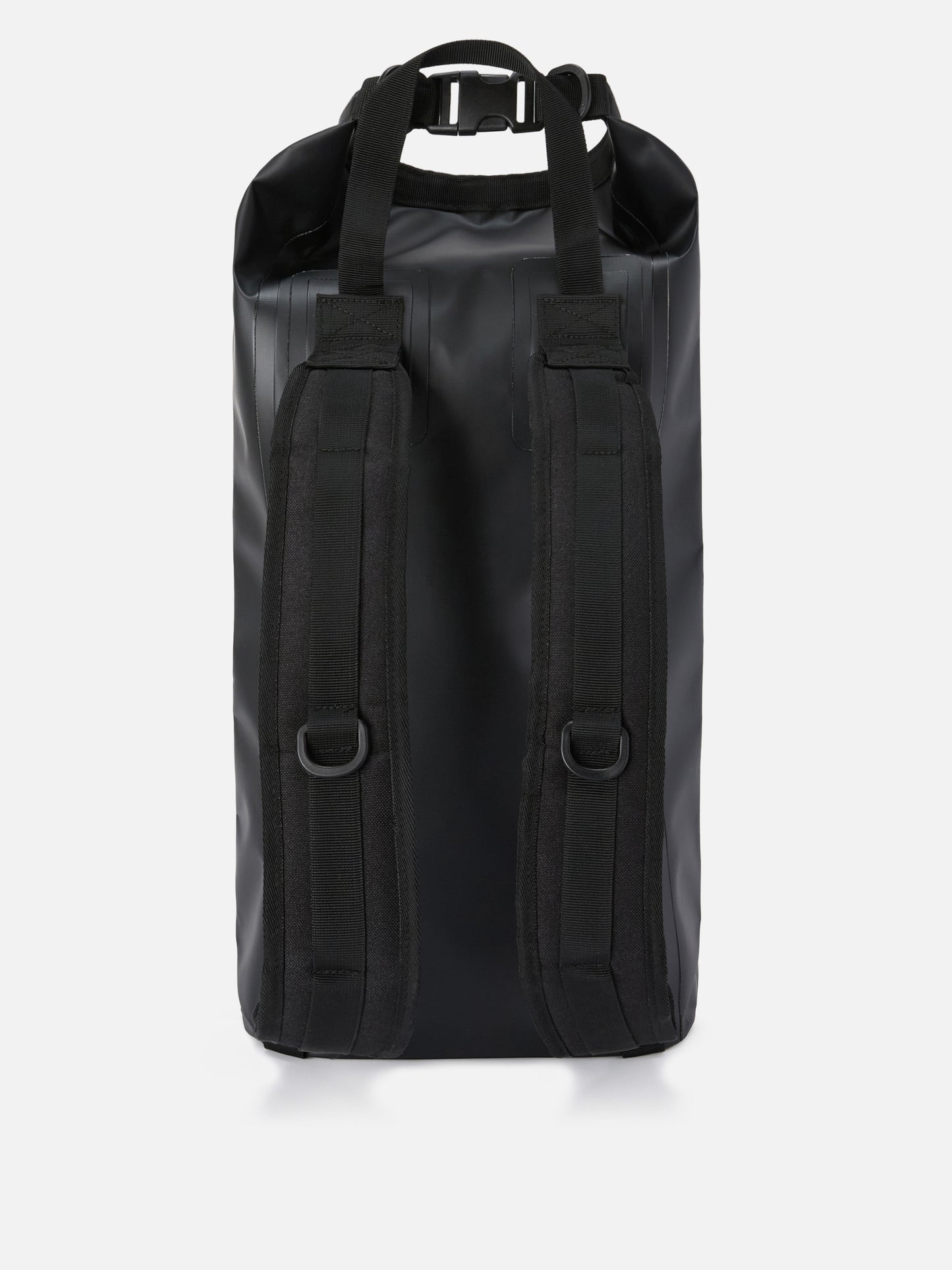 Zaino Backpack Aqua in PVC nero tinta unita con logo stampato