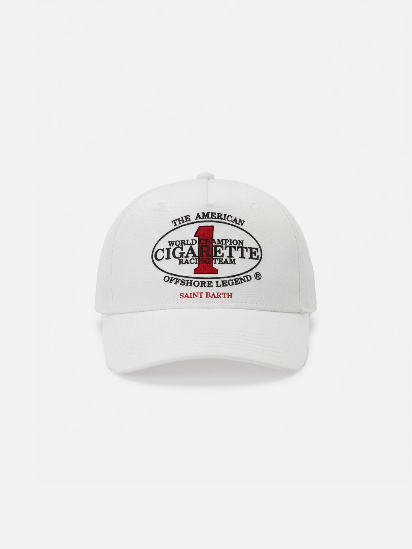 Baseball cap with visor in white with Cigarette embroidery | CIGARETTE SPECIAL EDITION