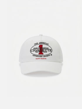 Baseball cap with visor in white with Cigarette embroidery | CIGARETTE SPECIAL EDITION