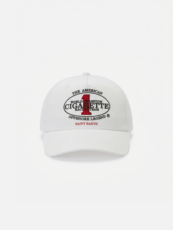 Baseball cap with visor in white with Cigarette embroidery | CIGARETTE SPECIAL EDITION