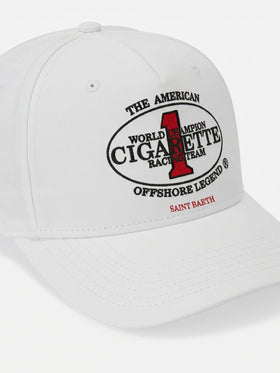 Baseball cap with visor in white with Cigarette embroidery | CIGARETTE SPECIAL EDITION