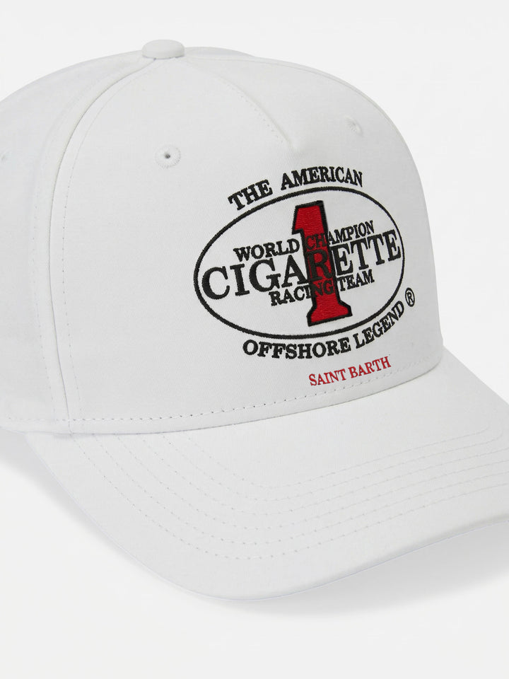 Baseball cap with visor in white with Cigarette embroidery | CIGARETTE SPECIAL EDITION