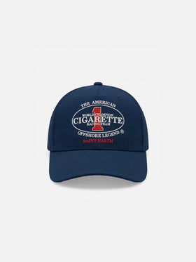 Baseball cap with visor in navy blue with Cigarette embroidery | CIGARETTE SPECIAL EDITION