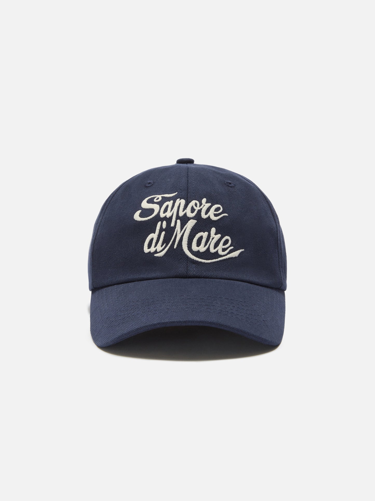 Casquette de baseball à visière en coton bleu avec broderie Sapore di Sale | Special Edition 