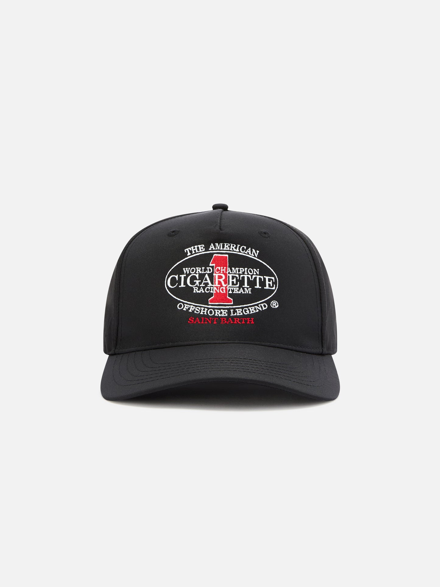 Schwarze Baseballkappe mit Schirm und Cigarette-Stickerei | CIGARETTE SPECIAL EDITION 