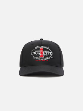 Schwarze Baseballkappe mit Schirm und Cigarette-Stickerei | CIGARETTE SPECIAL EDITION 