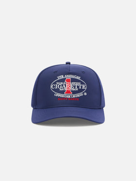 Gorra de béisbol con visera en azul marino con bordado Cigarette | CIGARETTE SPECIAL EDITION 