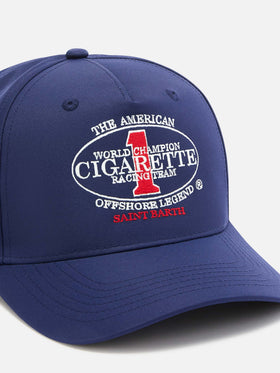 Gorra de béisbol con visera en azul marino con bordado Cigarette | CIGARETTE SPECIAL EDITION 