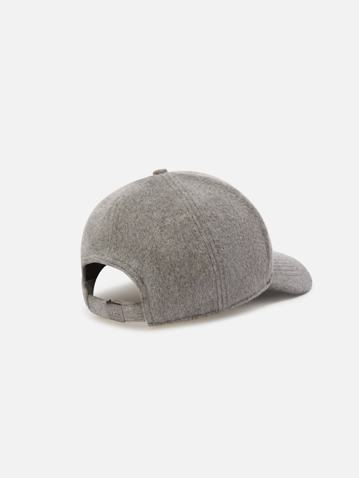 Cappello Baseball grigio in feltro con ricamo monogramma SB