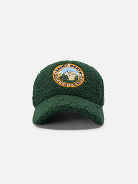 Grüne Baseballkappe aus Sherpa-Fleece mit St.-Barth-Stickerei