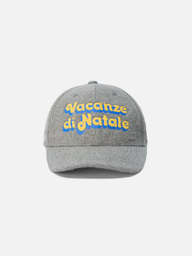 Baseballkappe aus Wollmischung mit Weihnachtsmotiv-Stickerei | VACANZE DI NATALE SPECIAL EDITION