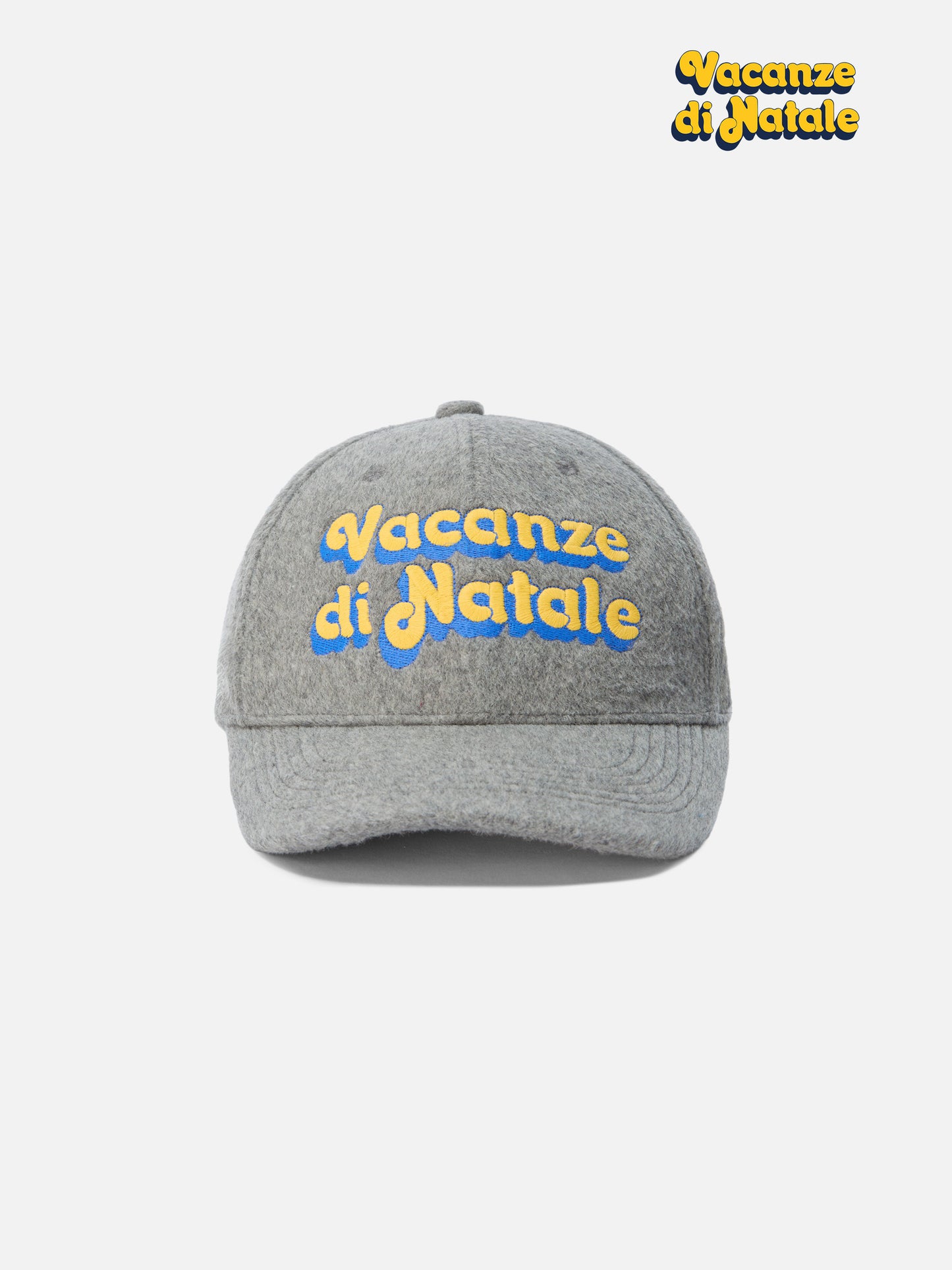 Baseballkappe aus Wollmischung mit Weihnachtsmotiv-Stickerei | VACANZE DI NATALE SPECIAL EDITION