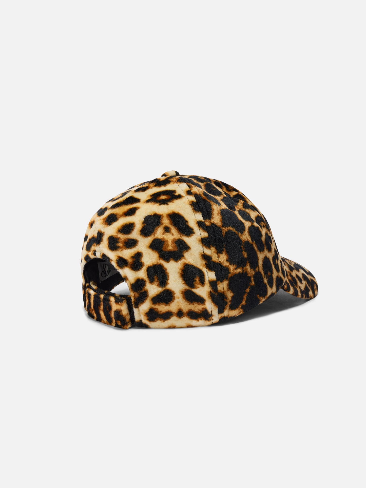 Baseballkappe aus Samt mit Leopardenmuster
