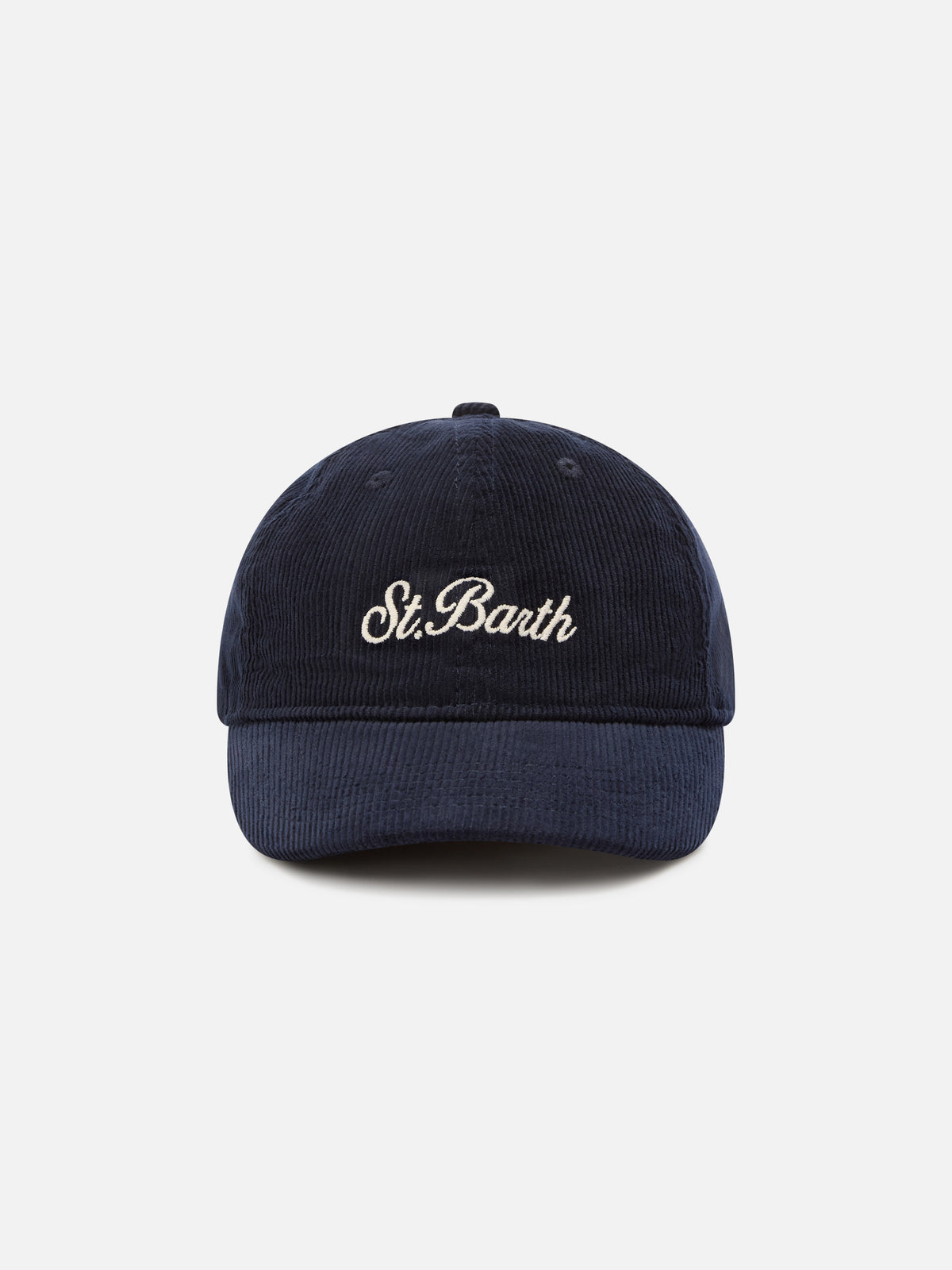 Casquette en velours côtelé Navy blue Baseball avec broderie du logo 
